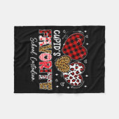 Three Hearts Cupids Lieblingshausmeister Vale Fleecedecke (Vorderseite (Horizontal))