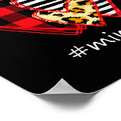 Three Hearts Leopard Buffalo Plaid Mimi Life Valen Poster (Ecke)