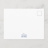 Three Hearts One Family Dark Blue Baby Boy Birth Ankündigungspostkarte (Rückseite)