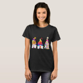 Three Hippie Gnomes Gefärbte Krawatte Sunflower T-Shirt (Vorne ganz)