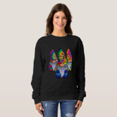 Three Hippie Gnomes Peace Gnome Retro Tie Diy Sweatshirt (Vorne ganz)