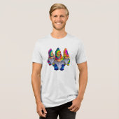 Three Hippie Gnomes Tri-Blend Shirt (Vorderseite voll)