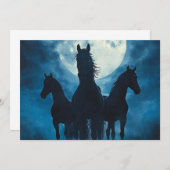 Three Horse Moon Einladung (Vorne/Hinten)