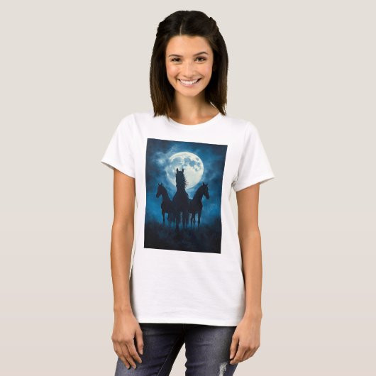 Three Horse Moon T-Shirt (Vorne ganz)
