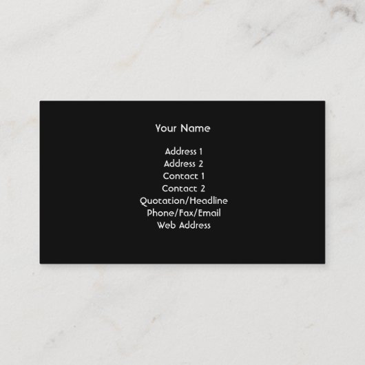 Three Horses Western Business Card Visitenkarte (Rückseite)