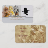 Three Horses Western Business Card Visitenkarte (Vorne/Hinten)