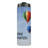 Three Hot Air Balloons in cloudy sky Personalize Thermosbecher (Vorderseite)