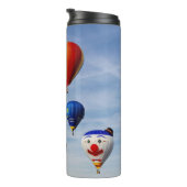 Three Hot Air Balloons in cloudy sky Personalize Thermosbecher (Nach rechts gedreht)