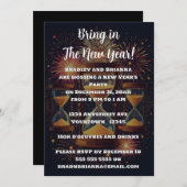 Three Hourglasses New Year's Eve Party Einladung (Vorne/Hinten)