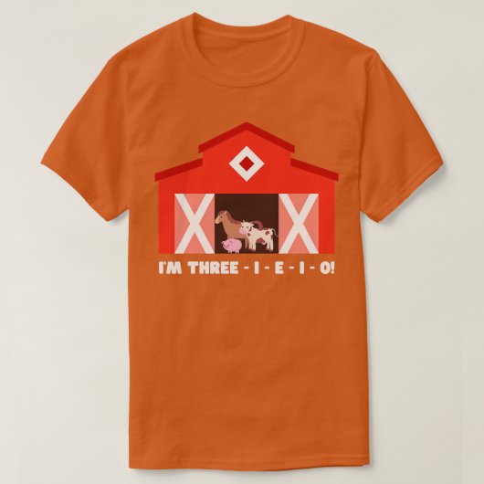 Three I E I O Farm Partys T-Shirt (Design vorne)