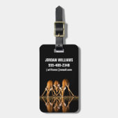 Three Impala Drink Together at Night Gepäckanhänger (Vorderseite vertikal)