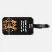 Three Impala Drink Together at Night Gepäckanhänger (Rückseite horizontal)