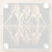 Three Impala Drink Together at Night Glasuntersetzer (Rückseite)