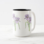 Three Iris Floral Zweifarbige Tasse (VorderseiteRechts)