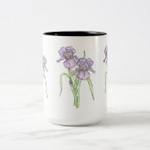 Three Iris Floral Zweifarbige Tasse (Mittel)