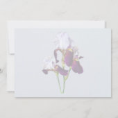 Three Irises in Shades of Magenta Einladung (Rückseite)