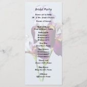 Three Irises in Shades of Magenta Programm (Rückseite)