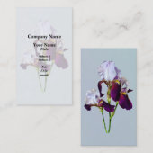Three Irises in Shades of Magenta Visitenkarte (Vorne/Hinten)