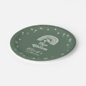 Three Is A Charm Shamrock Any Age Birthday Pappteller (Schrägansicht)