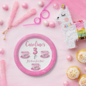 Three It’s Time for Tea 3rd Birthday Invitation Pappteller (Party)