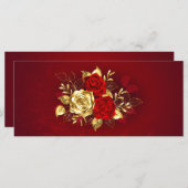 Three Jewelry Roses Menükarte (Vorne/Hinten)