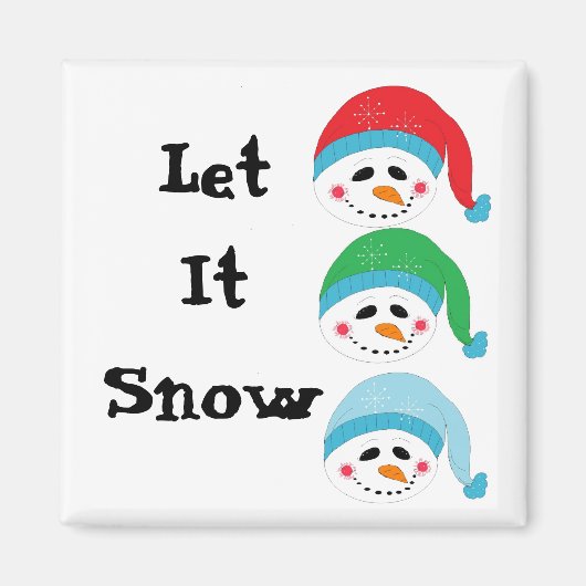 Three Jolly Faced Snowmen Magnet (Vorne)