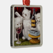 Three Jolly Kittens am Fest Ornament Aus Metall (Rechts)
