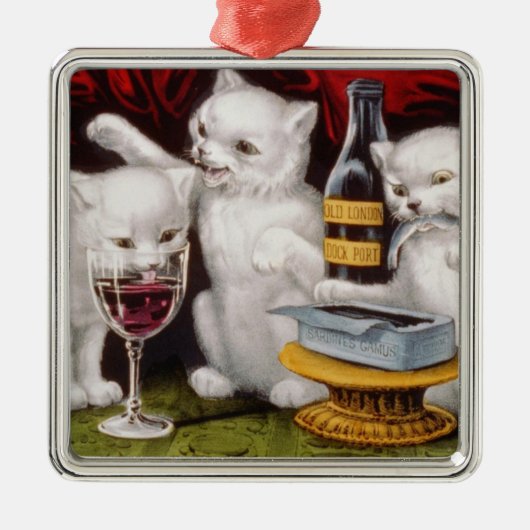 Three Jolly Kittens am Fest Ornament Aus Metall (Vorne)