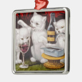 Three Jolly Kittens am Fest Ornament Aus Metall (Links)