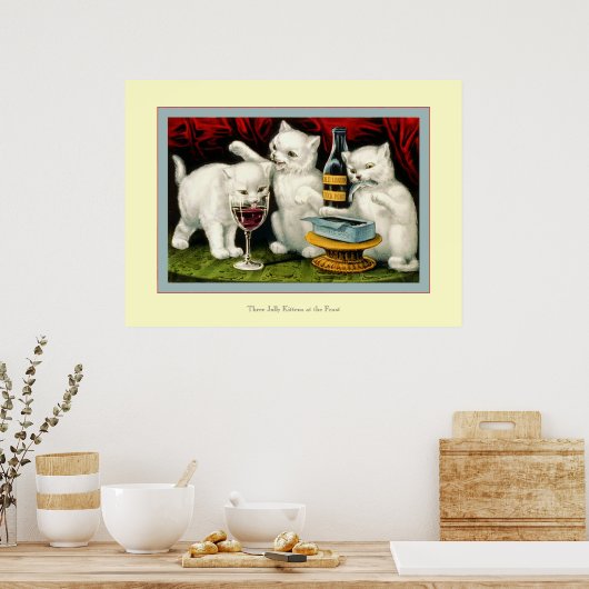 Three Jolly Kittens Poster (Küche)