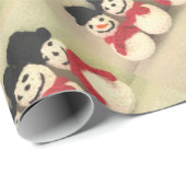 Three Jolly Snowmen Weihnachten Geschenkpapier (Rolleneckpunkt)