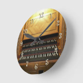 Three-Keyboard clock for Organists Runde Wanduhr (Winkel)