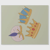 THREE KING CROWN WRAPPING PAPER GESCHENKPAPIER (Flach)