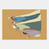 THREE KING WRAPPING PAPER GESCHENKPAPIER SET (Vorderseite)