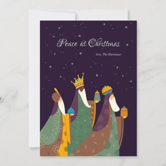 Three Kings Christmas Grußkarte Feiertagskarte (Vorderseite)