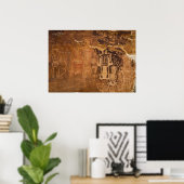 Three Kings Petroglyph Mcconkie Ranch Utah Poster (Heimbüro)