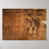 Three Kings Petroglyph Mcconkie Ranch Utah Poster (Vorne)