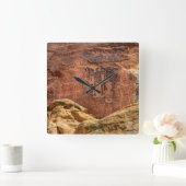 Three Kings Petroglyph - Mcconkie Ranch - Utah Quadratische Wanduhr (Zuhause)