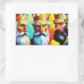 Three Kings Rechteckiger Aufkleber (Tasche)