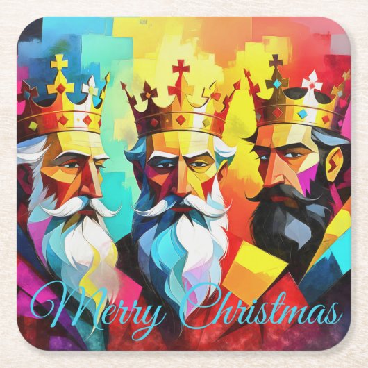 Three Kings Rechteckiger Pappuntersetzer (Vorderseite)