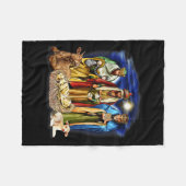 Three Kings Shirt Nativity Scene Shirt Christmas S Fleecedecke (Vorderseite (Horizontal))