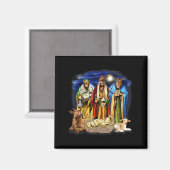 Three Kings Shirt Nativity Scene Shirt Christmas S Magnet (Vorderseite/Rückseite)
