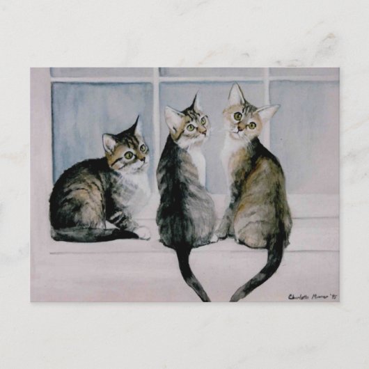 "Three Kittens" Art Reproduction Postcards Postkarte (Vorderseite)