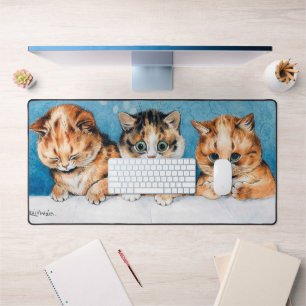 Three Kittens, Cat, Louis Wain Schreibtischunterlage