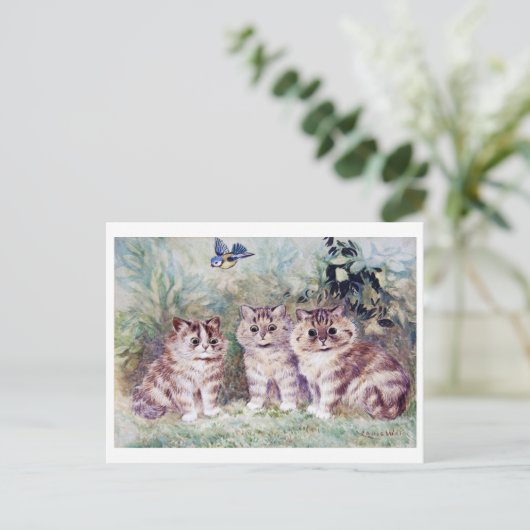 Three Kittens, Louis Wain Postkarte (Stehend Vorderseite)