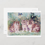 Three Kittens, Louis Wain Postkarte (Vorne/Hinten)