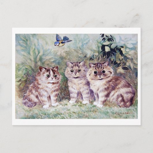 Three Kittens, Louis Wain Postkarte (Vorderseite)