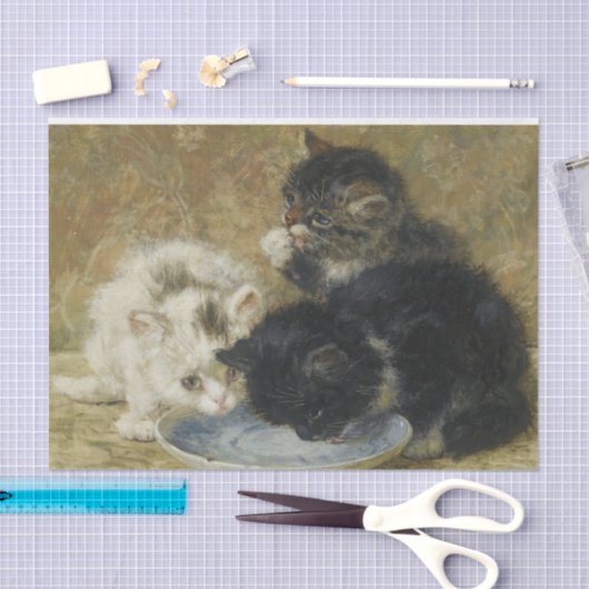 Three Kittens von Henriette Ronner Knip Seidenpapier (Handwerk)