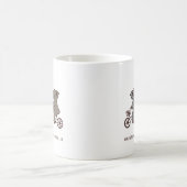 Three Koalas Riding Tandem Kaffeetasse (Mittel)