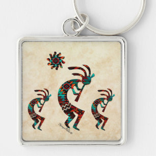Three Kokopelli Schlüsselanhänger